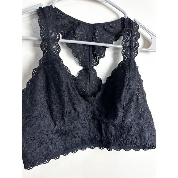 Felina Lingerie Long Line Lace Bralette Black Medium Womens - Picture 2 of 6